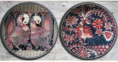 shop Hand Painted Wall Plate - Peacock (Set of Two)