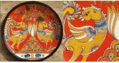 shop hand painted wall plate with Red Background