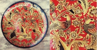 Sajaavat . सजावट | Kalamkari - Hand Painted Wall Plate