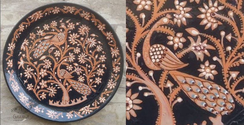 shop hand painted wall plate - kalamkari 