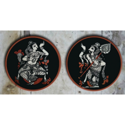 Sajaavat . सजावट | Traditional Hand Painted Wall Plate (Set of Two)