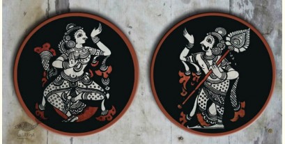 Sajaavat . सजावट | Traditional Hand Painted Wall Plate (Set of Two)