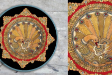 Sajaavat . सजावट | Traditional Kalamkari Design - Hand Painted Wall Plate