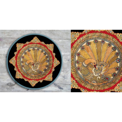 Sajaavat . सजावट | Traditional Kalamkari Design - Hand Painted Wall Plate