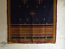 Winter Hop | Handwoven Woolen Shawl ( Navy Blue ) ~ 12