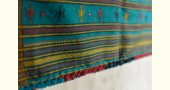 Handwoven kutchi woolen shawls - PEACOCK BLUE
