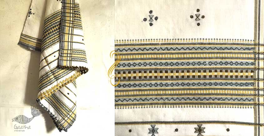 Handwoven kutchi woolen white shawls 