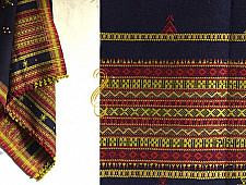 Winter Hop | Handwoven Woolen Shawl ( Navy Blue ) ~ 12