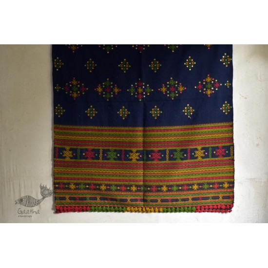 Handmade kutchi embroidered woolen shawls 