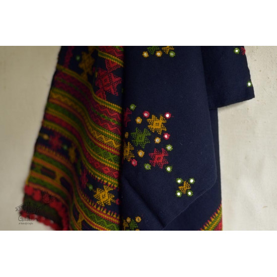 Handmade kutchi embroidered woolen shawls 