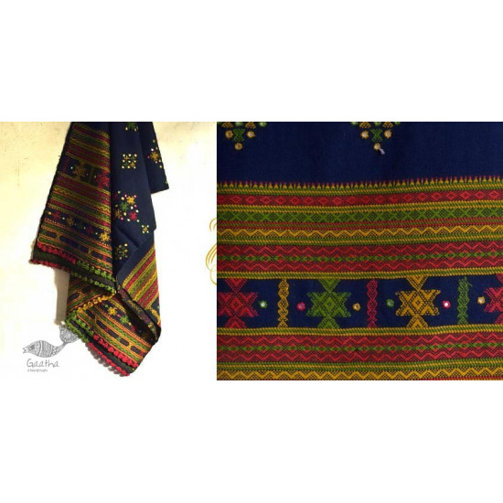 Handmade kutchi embroidered woolen shawls 