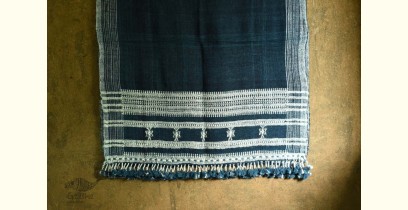 Salt Deserts of Kutch | Hand Spun Raw Woollen Shawl - Dark Blue