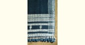 shop handspun kutchi raw woolen unisex shawl - Dark Blue