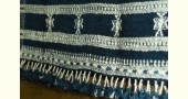 shop handspun kutchi raw woolen unisex shawl - Dark Blue