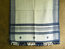 Salt Deserts of Kutch | Handspun Kutchi Raw Wool Shawl - Off White