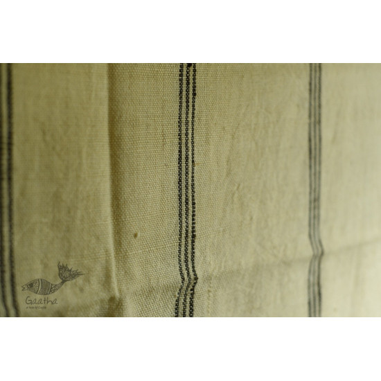 shop Kutchi Bhujodi Handspun Raw Woolen Shawl  - Cream Color