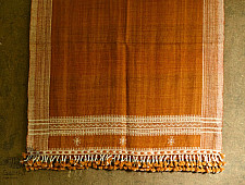 Salt Deserts of Kutch | Hand Spun Raw Woollen Shawl in Brown colour