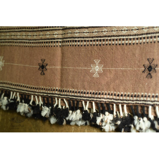 shop Bhujodi Handwoven Raw Woolen Shawl - Almond Brown