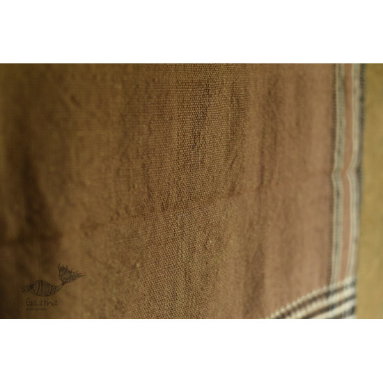 shop Bhujodi Handwoven Raw Woolen Shawl - Almond Brown