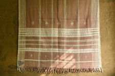 Salt Deserts of Kutch | Handwoven Raw Woollen Shawl - Light Brown