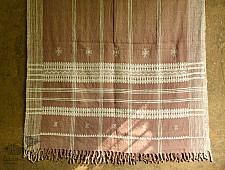 Salt Deserts of Kutch | Handwoven Raw Woollen Shawl - Light Brown