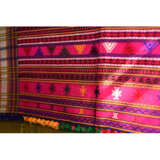 shop katchi woolen shawl - full bharat in Fluorescent Pink