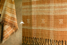 Salt Deserts of Kutch | Handspun Kutchi Raw Wool Shawl - Brown