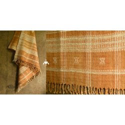 Salt Deserts of Kutch | Handspun Kutchi Raw Wool Shawl - Brown