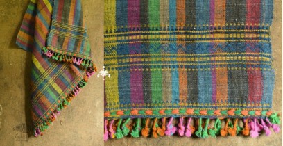 Salt Deserts of Kutch | Handwoven Raw Woollen Multi Colour Shawl