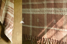 Salt Deserts of Kutch | Handwoven Raw Woollen Shawl - Light Brown