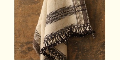 Salt Deserts of Kutch ❅ Hand spun ❅ Raw woolen Shawl ❅ K