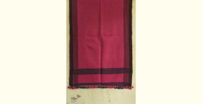 Sharad . शरद ⚹ Handwoven Woolen Stole in Pink Colour