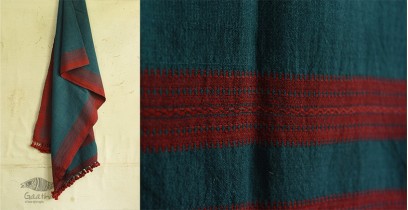 Sharad . शरद ⚹ Handwoven Woolen Stole in Rama Blue Color