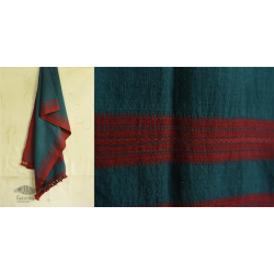 Sharad . शरद ⚹ Handwoven Woollen Stole in Rama Blue Colour