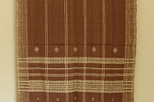 Salt Deserts of Kutch - Kutchi Bhujodi Handwoven Raw Woolen Shawl - Almond Brown