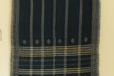 Salt Deserts of Kutch - Kutchi Bhujodi Handwoven Raw Wool Shawl - Dark Blue