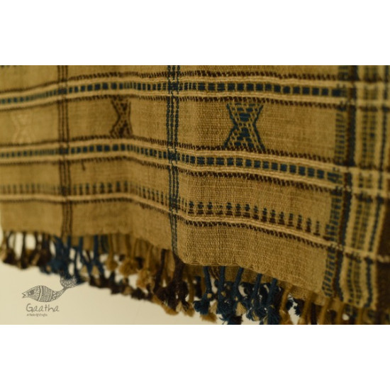 shop Kutchi Bhujodi Handwoven Raw Wool Long Shawl / Long Dhabro