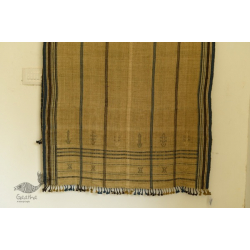 Salt Deserts of Kutch - Kutchi Bhujodi Handwoven Raw Wool Long Shawl / Long Dhabro