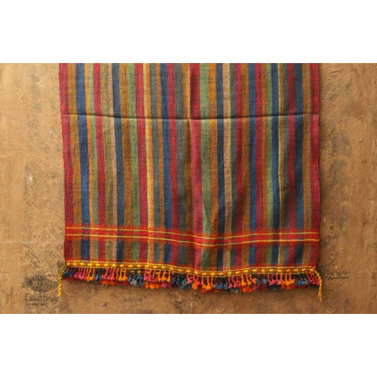 shop handwoven raw woole shawl in multi color