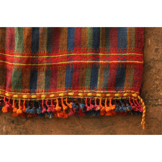 shop handwoven raw woole shawl in multi color