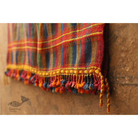 shop handwoven raw woole shawl in multi color