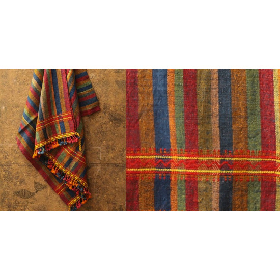 shop handwoven raw woole shawl in multi color