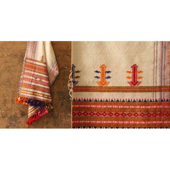 Salt Deserts of Kutch ❅ Raw Woolen Stole ❅ 1