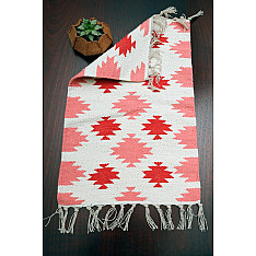 Handwoven Dhurrie | Cotton Place Mat & Runner Set ( 6 mats & 1 Runner)