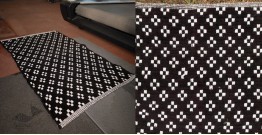 Handwoven Dhurrie | Cotton Mat / Aasan - Black Box