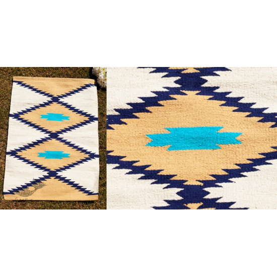 Handwoven Cotton Mat / Aasan - Wave 