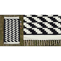 Handwoven Dhurrie | Cotton Mat / Aasan - Zig Zag