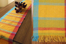 Handwoven Dhurrie | Cotton Place Mat & Runner Set ( 6 mats & 1 Runner)