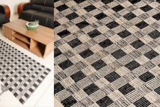 Handwoven Dhurrie | Cotton Yoga Mat / Living Room Rug - Chess