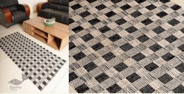 Handwoven Dhurrie | Cotton Yoga Mat / Living Room Rug - Chess
